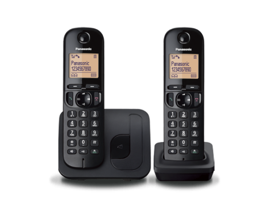 Telefonas Panasonic Cordless KX-TGC212FXB Black, Built-in display, Phonebook capacity 50 entries, Speakerphone, Caller ID