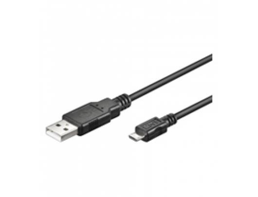 USB kabelis Logilink 5 pin Micro-USB Type B 4 pin USB Type A Juodas 1.8 m