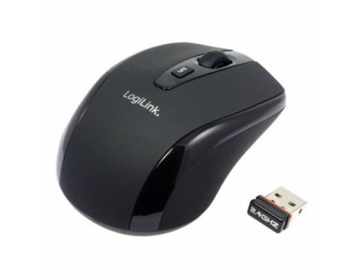 Belaidė pelė Logilink Maus optisch Funk 2.4 GHz wireless, Black, 2.4GH wireless mini mouse with autolink