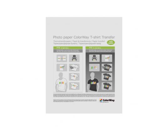Lipdukas marškinėliams ColorWay ART T-shirt transfer (dark), 5 vnt., A4, 120 g/m²