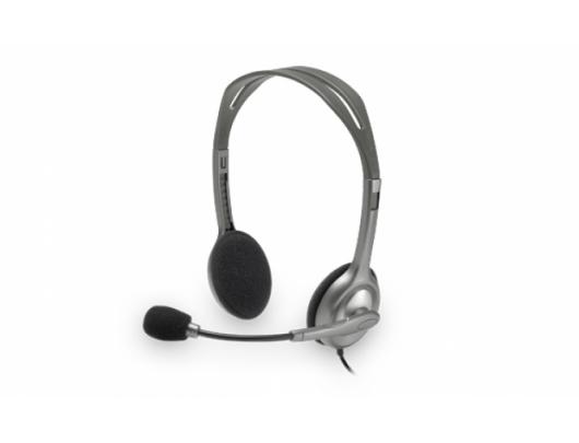 Ausinės Logitech Stereo headset H111 Single 3.5 mm jack, Grey,
