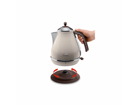 Virdulys Delonghi KBOV 2001.BG, Stainless steel, Beige, 2000 W, 360° rotational base, 1.7 L