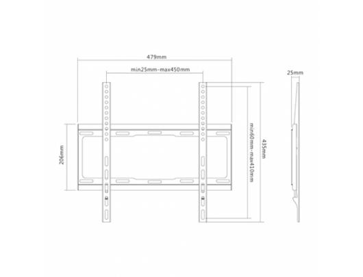 Televizoriaus laikiklis Sunne 32-55-EF 32-55", sieninis