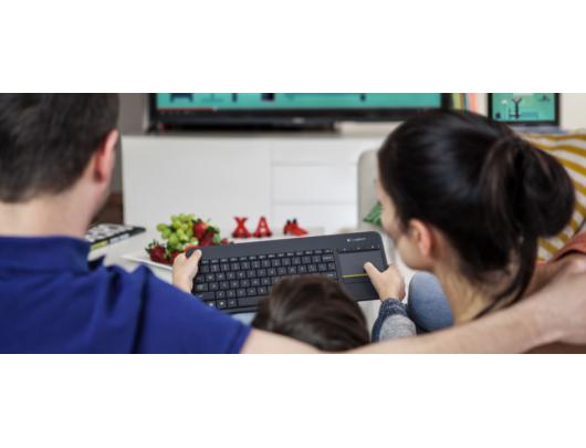 Klaviatūra Logitech K400 Plus 920-007145 DK, belaidė
