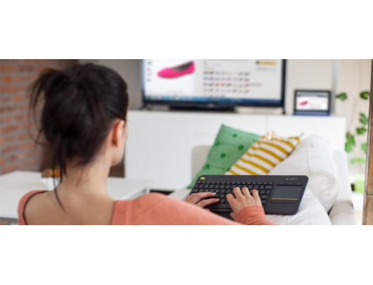 Klaviatūra Logitech K400 Plus 920-007145 DK, belaidė