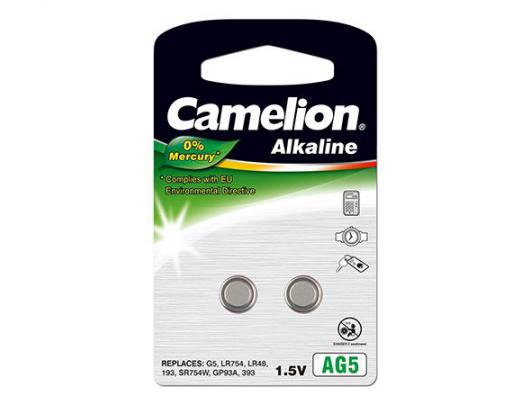 Baterijos Camelion AG5/LR48/LR754/393, Alkaline Buttoncell, 2 vnt