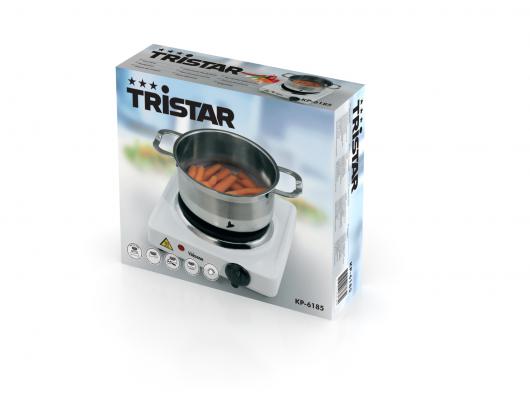 Viryklė Tristar Free standing table hob KP-6185 Number of burners/cooking zones 1, Rotary, Black, White, Hot plate, Electric