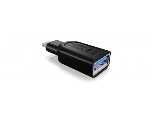 USB adapteris Raidsonic ICY BOX Adapter for USB 3.0 Type-C plug to USB 3.0 Type-A interface Black