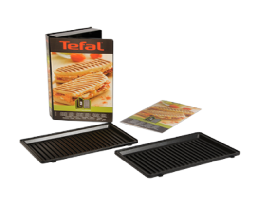 Plokštė kepintuvui TEFAL XA800312 Grill/panini plates skirta SW852 Sandwich maker, Black