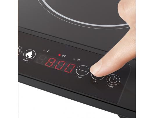 Indukcinė mini viryklė Tristar Free standing table hob IK-6178 Number of burners/cooking zones 1 Touch control Black Induction