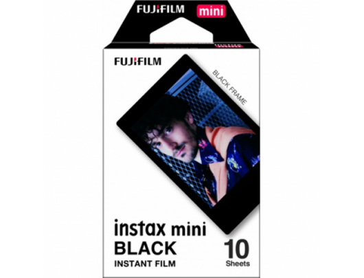 Momentinis fotopopierius Fujifilm Instax Mini, 10 vnt, juodas rėmelis, 54x86 mm