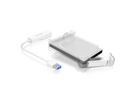 2.5" disko dėžutė Icy Box-AC703-U3 Adapter cable with protective a cover skirtas 2.5" SATA hard disks to USB 3.0, blue Access LED Raidsonic ICY BOX Ad