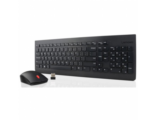 Klaviatūra+pelė Lenovo Essential 4X30M39497 Keyboard and Mouse Combo, Wireless, Keyboard layout English US, Wireless connection Yes, Mouse included, Black, EN, Numeric keypad