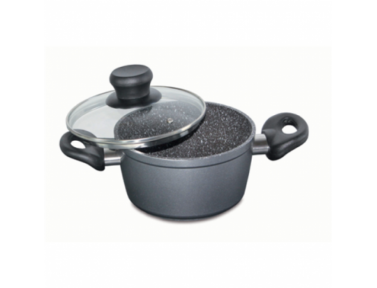 Puodas Stoneline Cooking pot 7451 1.5 L, die-cast aluminium, Grey, Lid included