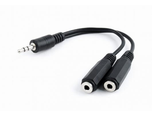 Kabelis Cablexpert 3.5 mm audio splitter cable, 10 cm Black Cablexpert