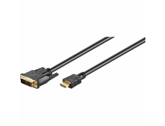 Kabelis Goobay 51881 Goobay DVI-D/HDMI cable, gold-plated HDMI cable, 1.5 m, Black