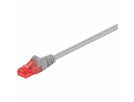 Kabelis Goobay CAT 6 patch cable, U/UTP RJ45 male (8P8C), RJ45 male (8P8C), 1 m, Grey