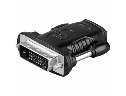 Kabelis Goobay 68482 Goobay HDMI/DVI-D adaptor, nickel plated DVI-D male Dual-Link (24+1 pin), HDMI female (Type A)