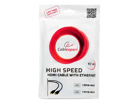 Kabelis Cablexpert HDMI High speed male-male cable, 10 m