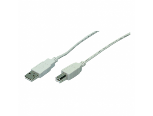 Kabelis Logilink USB 2.0 A to USB 2.0 B Cable USB A male, USB B male, 1.8 m, Grey