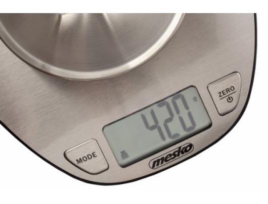 Virtuvinės svarstyklės Mesko Kitchen Scale MS 3152 Maximum weight (capacity) 5 kg, Graduation 1 g, Display type LCD, Stainless steel