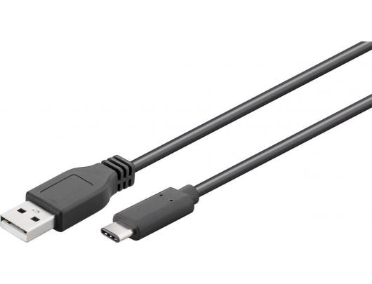 Kabelis Goobay USB 2.0 cable 55466 USB-C male, USB 2.0 male (type A), 1 m, Black