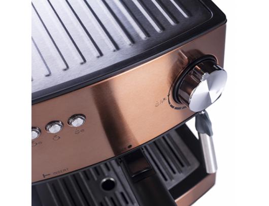 Kavos aparatas Adler Espresso coffee machine AD 4404cr Pump pressure 15 bar, Built-in milk frother, Semi-automatic, 850 W, Cooper/ black