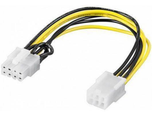 Kabelis Goobay 93635 Power cable/adapter for PC graphics card; PCI-E/PCI Express; 6-pin to 8-pin, 0.2m