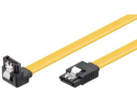 Kabelis Goobay SATA cable PC data cable; 6 Gbps; 90° clip 95020