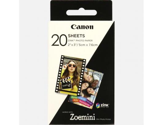 Foto popierius Canon 20 sheets ZP-2030 Photo Paper, White, 5 x 7.6 cm