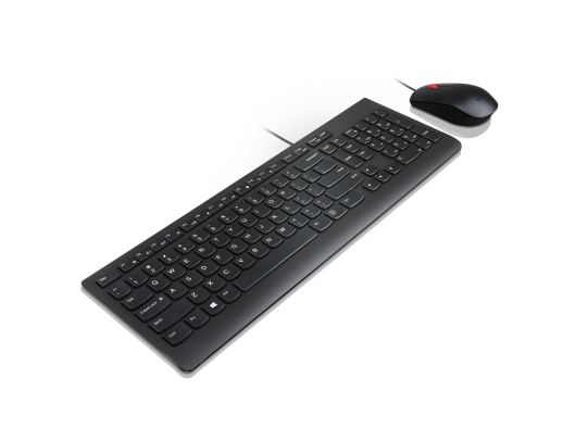 Klaviatūra+pelė Lenovo Keyboard and Mouse Combo, Wired, Keyboard layout English/Lithuanian, Black