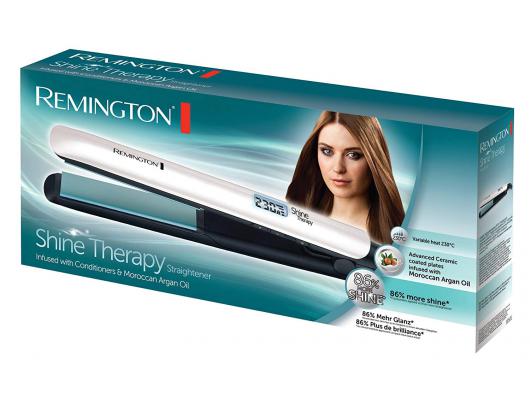 Žnyplės plaukams Remington Hair Straightener S8500 Shine Therapy Ceramic heating system, Display Yes, Temperature (max) 230 °C, Number of heating leve