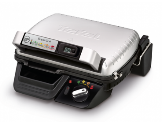 Elektrinis grilis TEFAL SuperGrill Timer Multipurpose grill GC451B12 Contact, 2000 W, Stainless steel