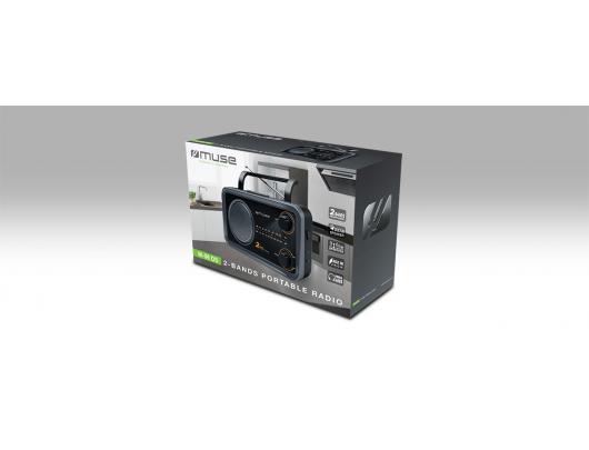 Radijo imtuvas Muse 2-bands M-06DS Grey, AUX in