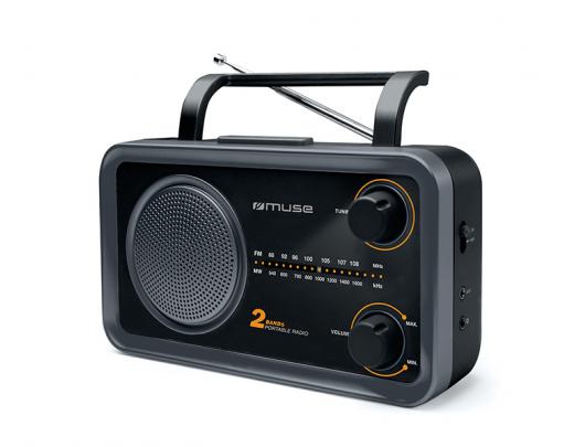 Radijo imtuvas Muse 2-bands M-06DS Grey, AUX in