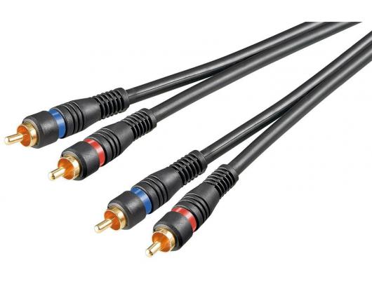 Kabelis Goobay 50032 Stereo RCA cable 2x RCA, double shielded, 1.5 m