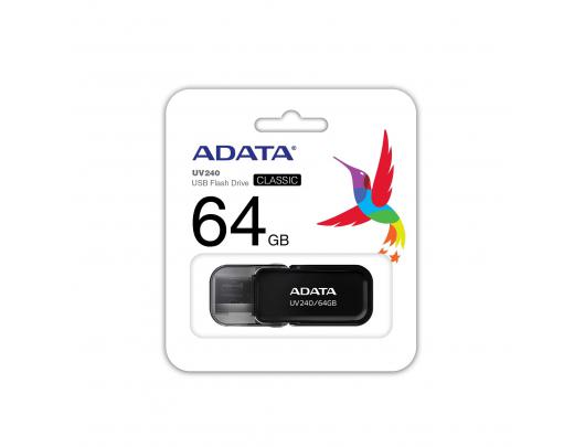 USB raktas ADATA DashDrive UV240 64GB USB 2.0 Black