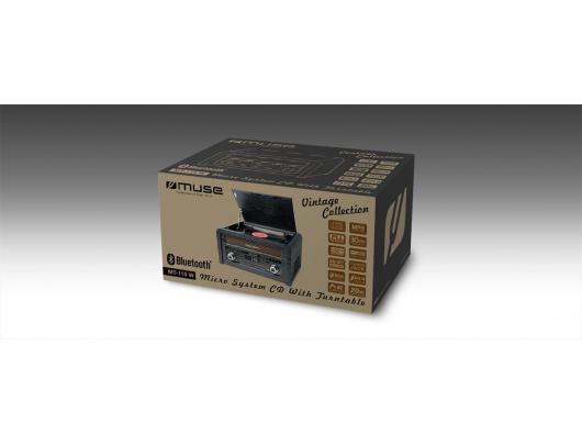 Patefonas Muse Turntable micro system MT-115W USB port, Bluetooth, CD player, Wireless connection, AUX in, FM radio,