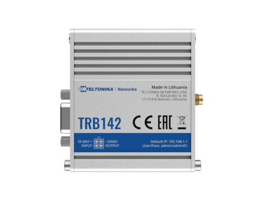 Maršrutizatorius Teltonika TRB142 LTE RS232 Gateway, LTE Cat 1 up to 10 Mbps, ARM Cortex-A7 1.2 GHz CPU