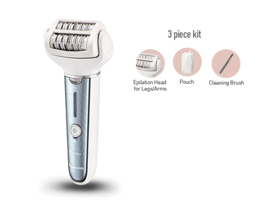 Epiliatorius Panasonic Epilator ES-EL2A-A503 Operating time (max) 30 min, Number of power levels 3, Wet & Dry, Grey/White