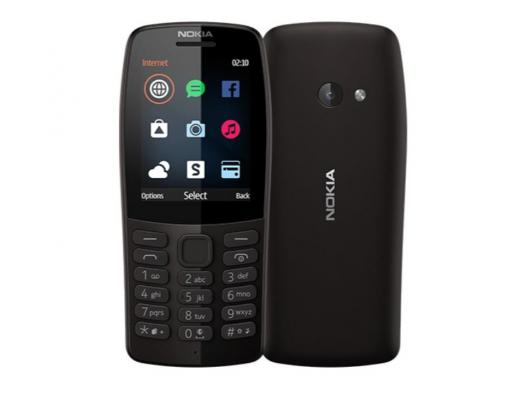 Mobilus telefonas Nokia 210 Black, 2.4 ", TFT, 240 x 320 pixels, 16 MB, Dual SIM, Bluetooth, 3.0, USB version microUSB, Main camera 0.3 MP, 1020 mAh