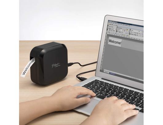 Terminis etikečių spausdintuvas Brother Label Printer P-touch CUBE Plus PT-P710BT Mono, Thermal, Label Printer, Wi-Fi, Black