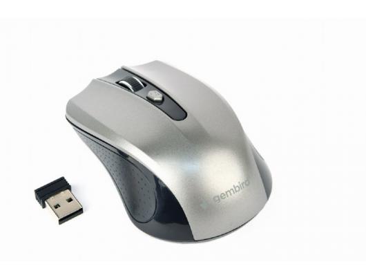 Belaidė pelė Gembird Mouse MUSW-4B-04-BG Standard, No, Black/ Space Grey, Wireless, No, Wireless connection