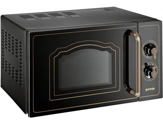 Mikrobangų krosnelė Gorenje Microwave oven with grill MO4250CLB Free standing, 20 L, Grill, Mechanic, 700 W, Black, Defrost function