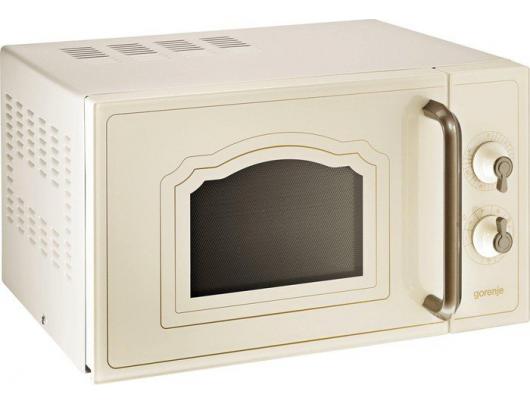 Mikrobangų krosnelė Gorenje Microwave oven with grill MO4250CLI Free standing, 20 L, Grill, Mechanic, 700 W, Ivory, Defrost function