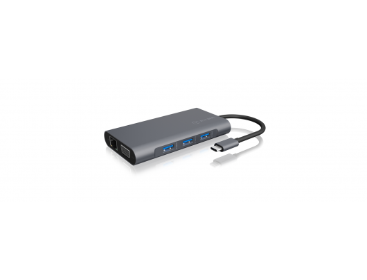 USB adapteris Icy Box IB-DK4040-CPD USB Type-C™ DockingStation with two video interfaces