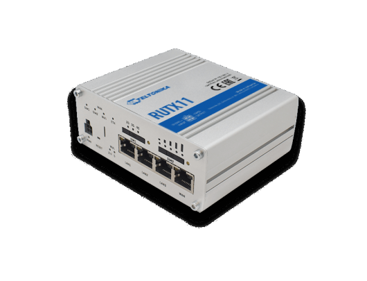 Maršrutizatorius Teltonika Industrial Router 4G LTE Cat6 DualSIM RUTX11 867 Mbit/s, Ethernet LAN (RJ-45) ports 4, 4G, 1, Bluetooth, Antennas: 1x Blue