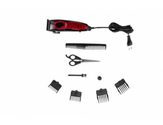 Plaukų kirpimo mašinėlė Adler AD 2825, su laidu, raudona