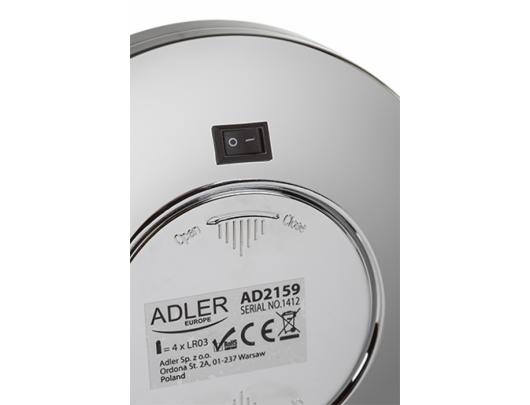 Kosmetinis veidrodis Adler AD 2159 Sidabrinis