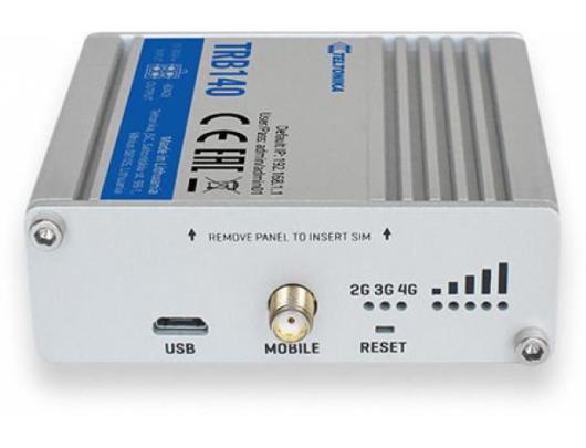 Maršrutizatorius Teltonika TRB140 LTE Router: No WiFi, 4G, SIM, Enthernet port, Micro USB Teltonika